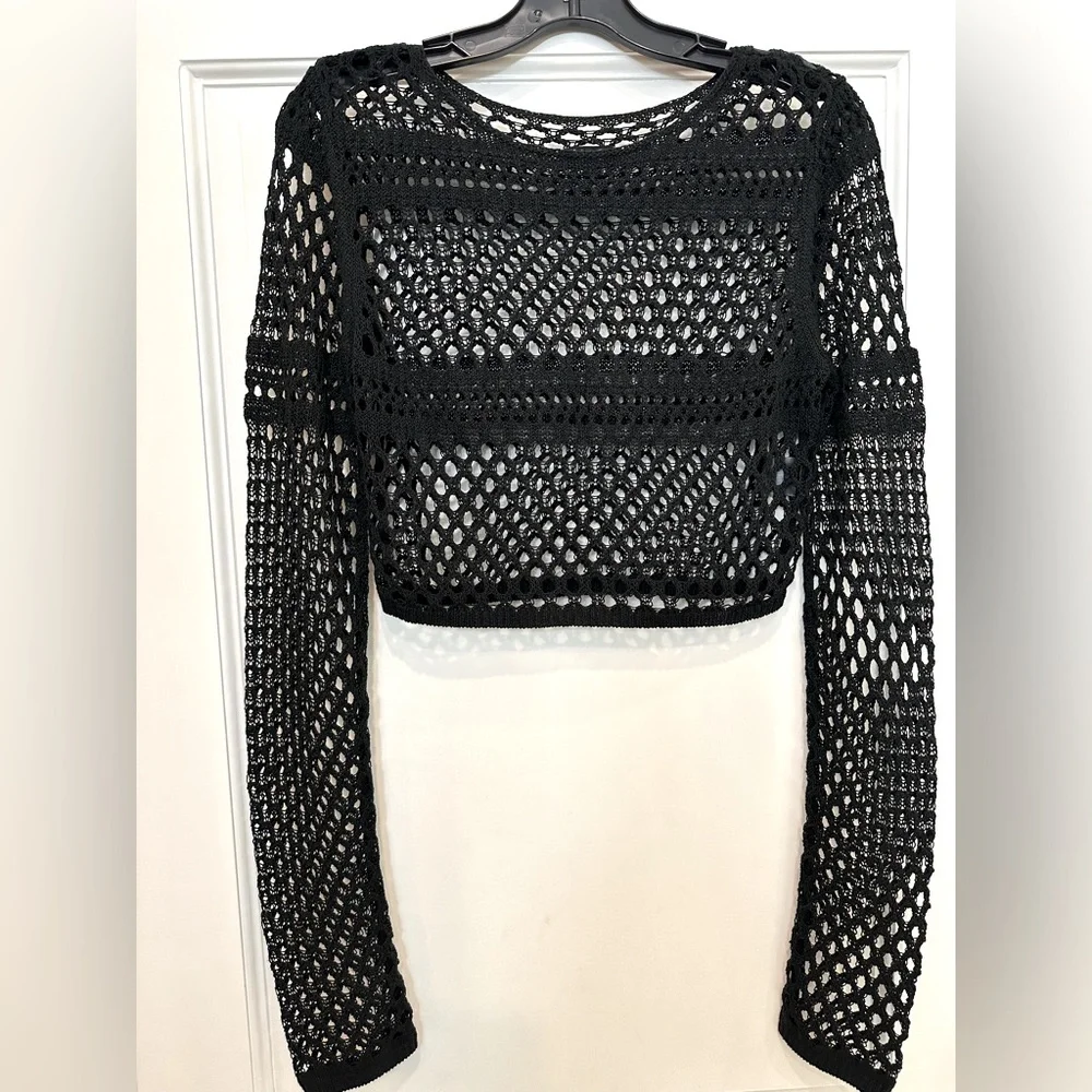 Revolve NBD Ames knit long sleeve top in black - Picture 2 of 7